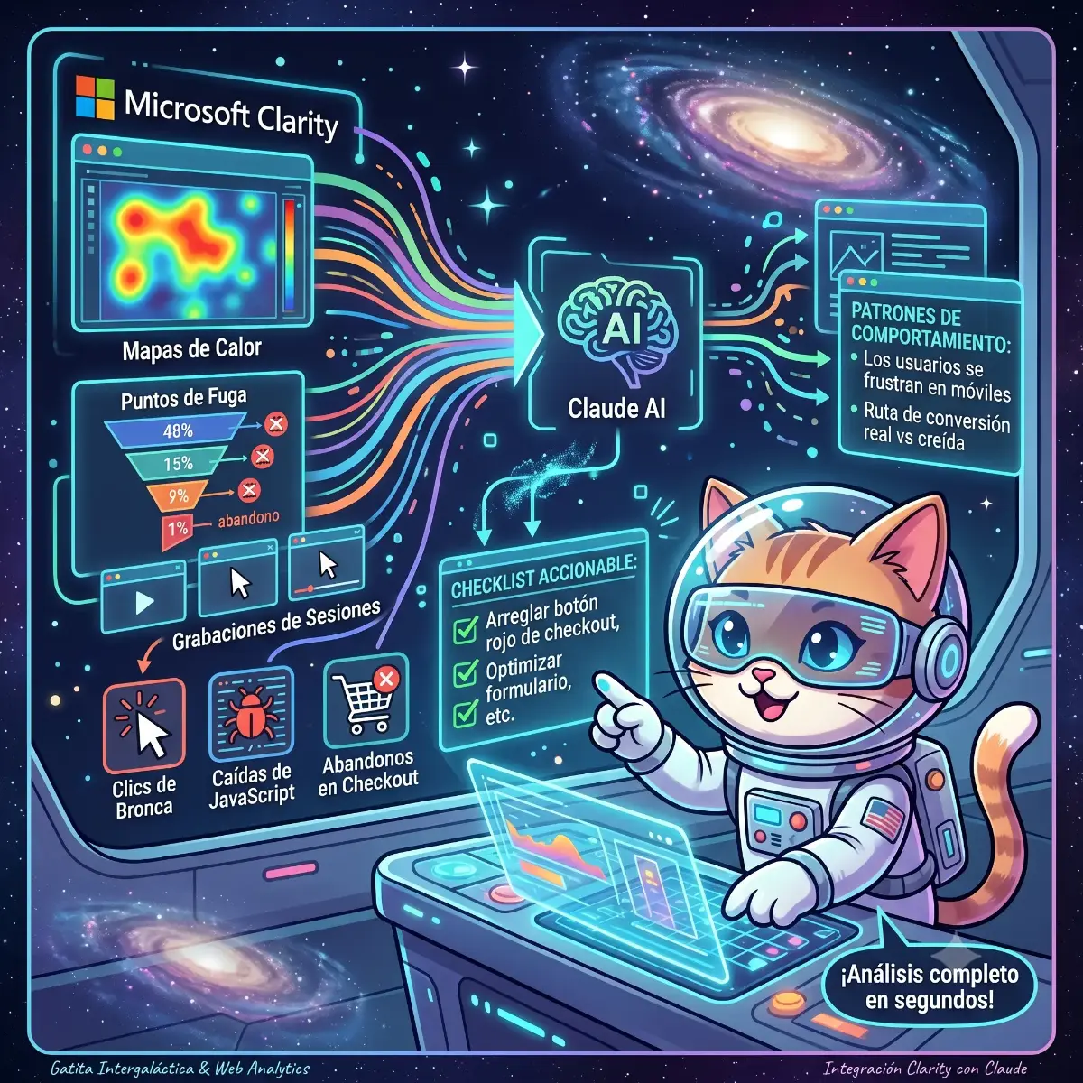 Microsoft Clarity con Claude: detectá qué pasa en tu sitio web