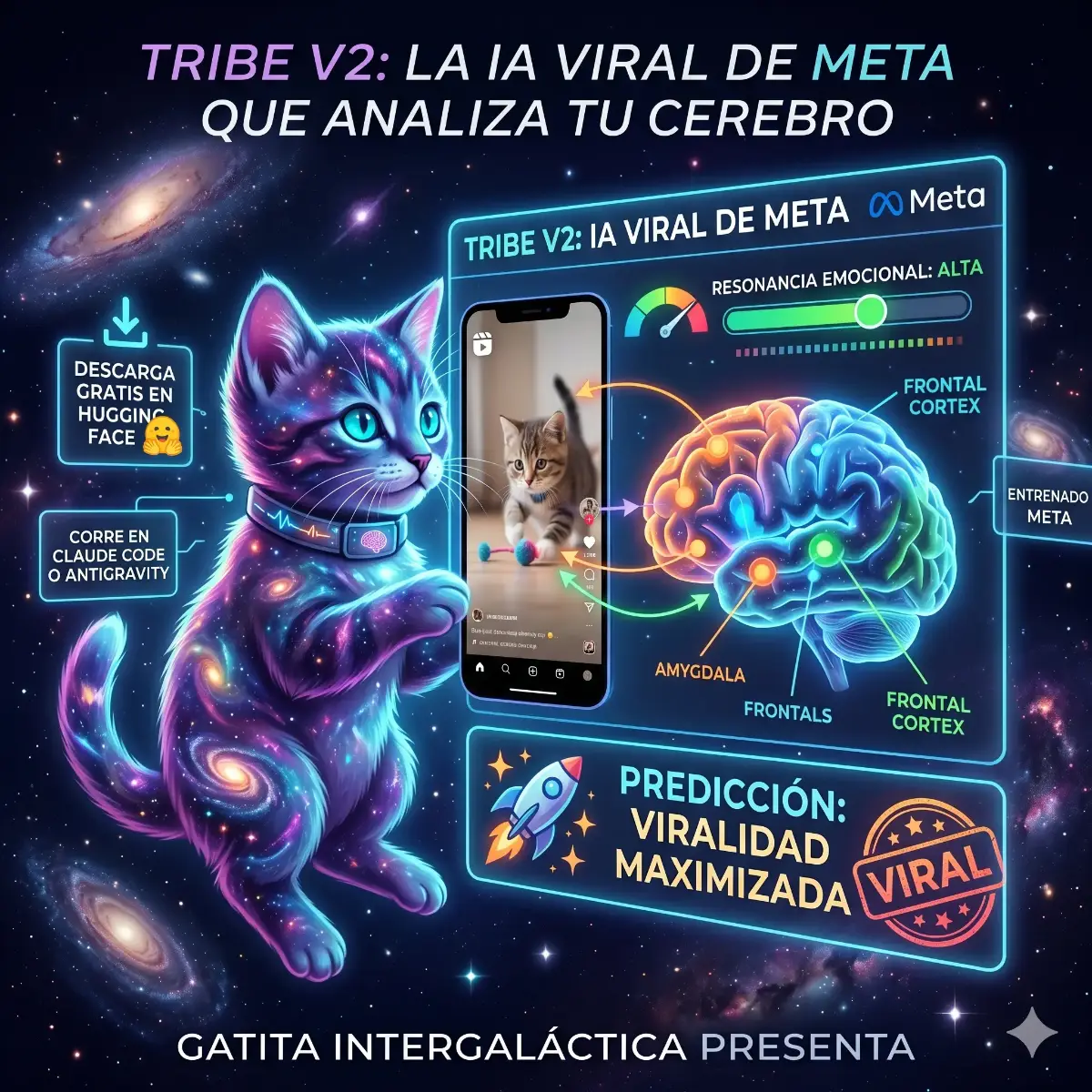 TRIBE V2 de Meta: IA que predice videos virales