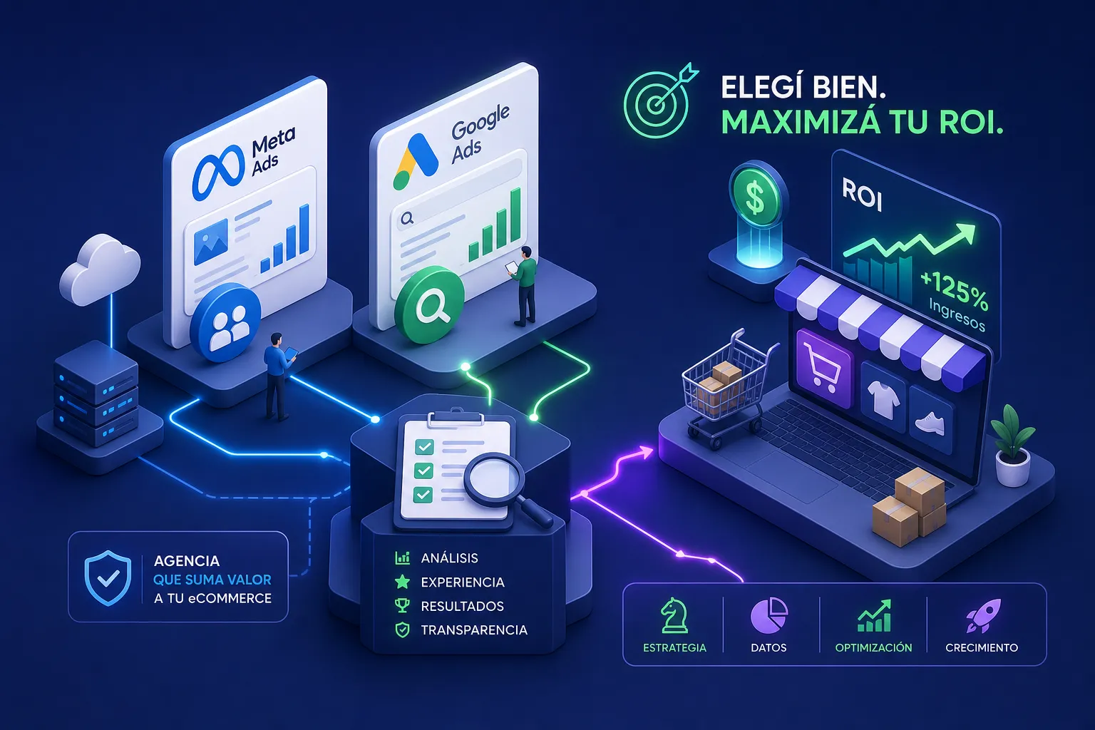 Cómo elegir la agencia de Meta Ads y Google Ads con mejor retorno para tu ecommerce