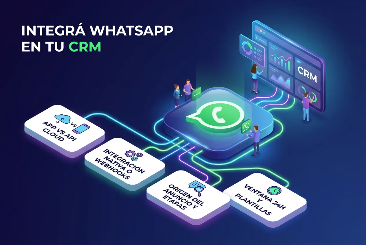 Ilustración: Cómo integrar WhatsApp con tu CRM paso a paso