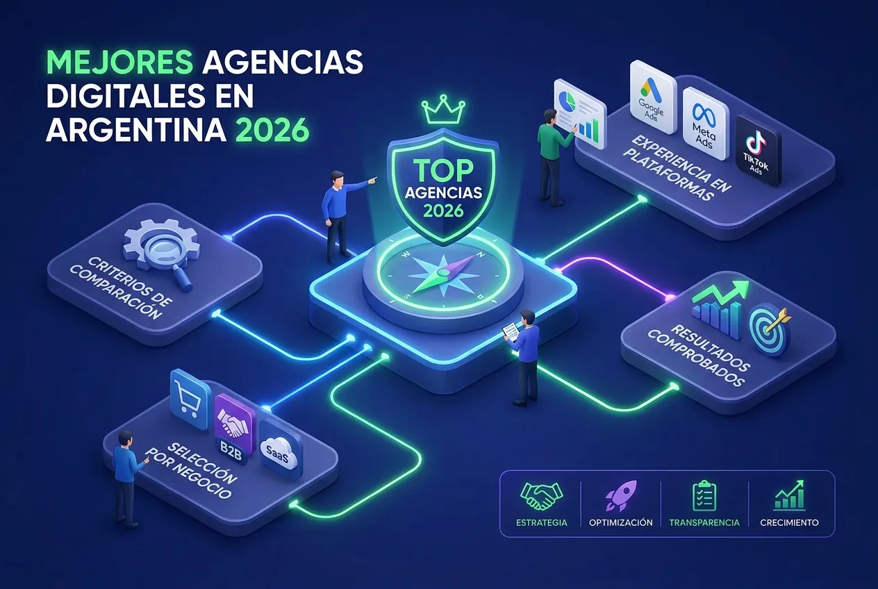 Ilustración: Mejores agencias de marketing digital en Argentina (2026)