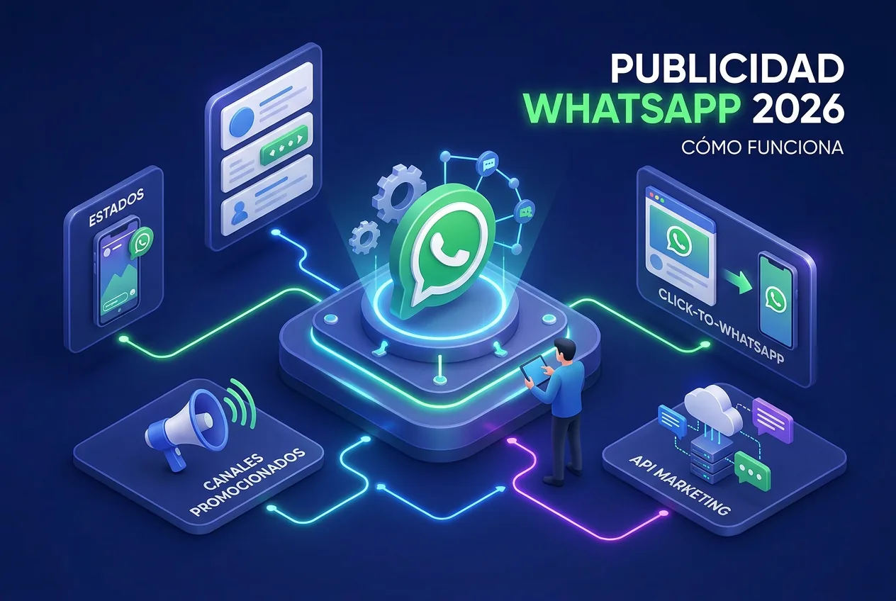 Ilustración: Publicidad en WhatsApp: cómo funciona en 2026