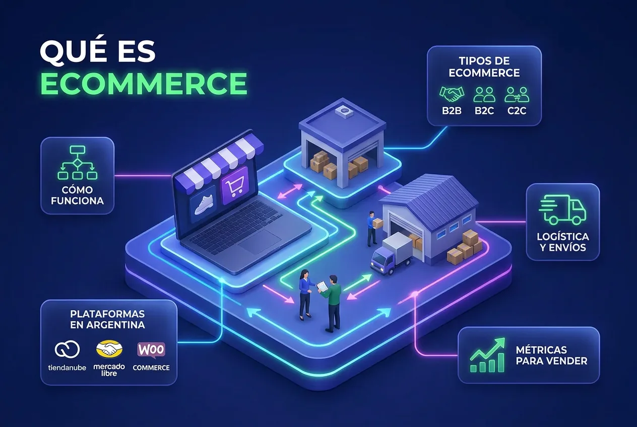 Ilustración: Qué es ecommerce: significado, cómo funciona y tipos de comercio electrónico